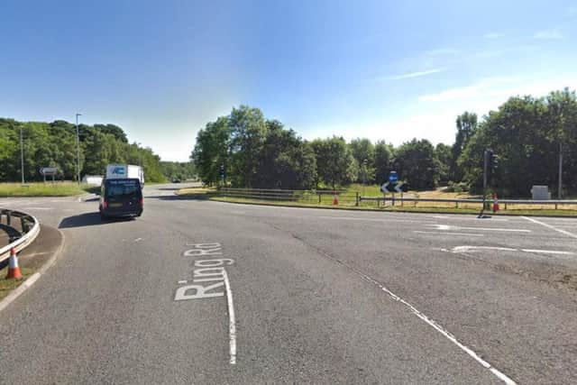 The roundabout just off Mereway heading towards the A45 eastbound