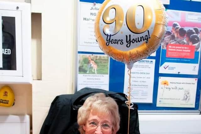 Gillian is a much-loved volunteer at the town's hospital.