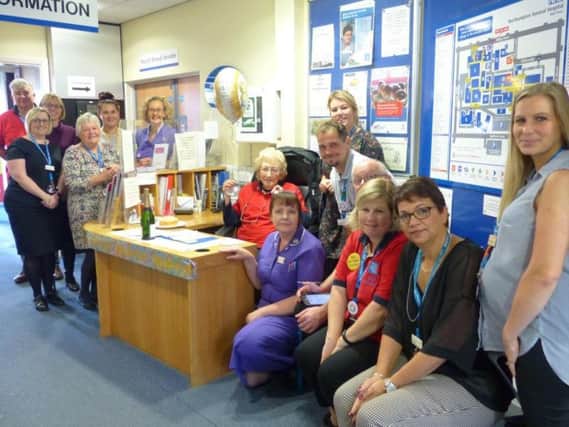 Staff joined Gillian at her welcome desk to celebrate her special day.