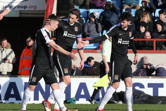 Chris Long scored as the Cobblers drew 2-2 on their most recent trip to Glanford Park, back in February, 2018