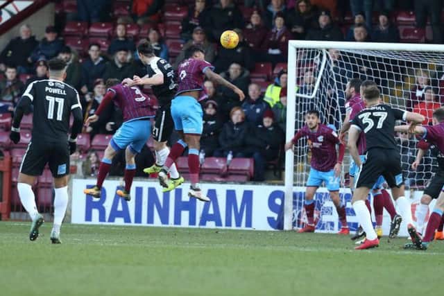 A bullet header from John-Joe O'Toole earned Cobblers a point on their last visit to Scunthorpe United.