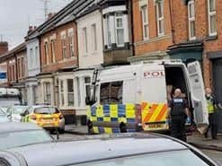Police have been photographed this afternoon in Abington.