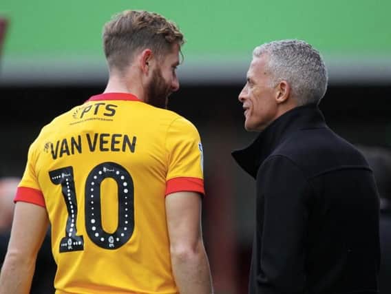 Keith Curle and Kevin van Veen