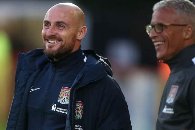 Alan McCormack with manager Keith Curle