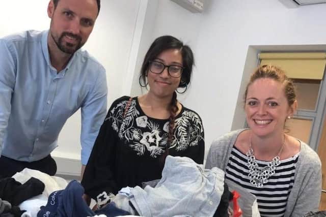 Pictured from left to right is UON colleagues Paul Tucker and Tania Salam with Hope Centre fundraising and marketing manager, Louise Danielczuk.