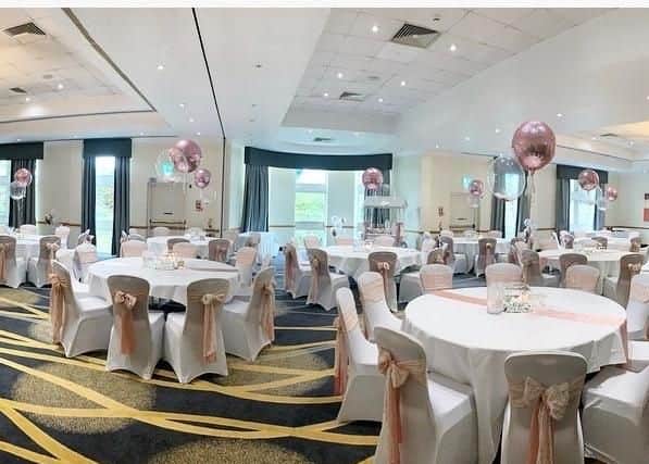 The room where Daisy's celebration was held hosted hundreds of her family and friends.