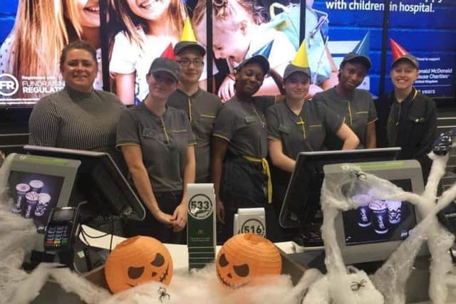 McDonald's restaurants in Northampton and Wellingborough got into the Halloween spirit to raise money for charity