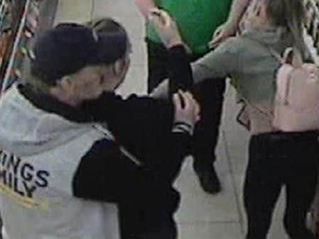 The shop worker was allegedly grabbed by a man during the robbery at the Westbridge BP store in St James Road, Northampton. Photo: Northamptonshire Police