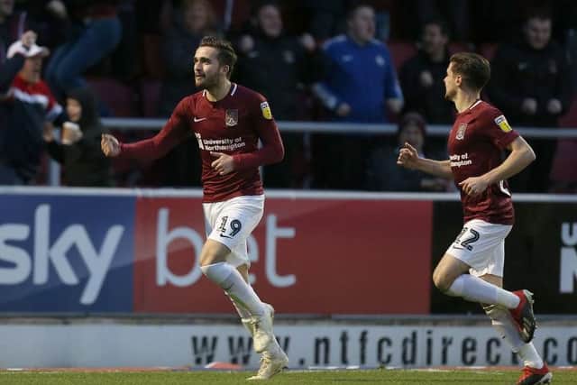 Jack Bridge, now a Carlisle player, scored twice when Cobblers beat the Cumbrians 3-0 earlier in 2019.