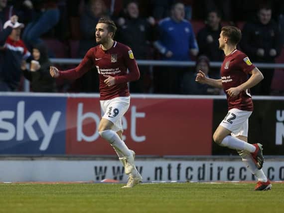 Jack Bridge, now a Carlisle player, scored twice when Cobblers beat the Cumbrians 3-0 earlier in 2019.
