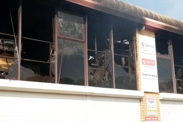 An arson investigation was launched after the blaze.