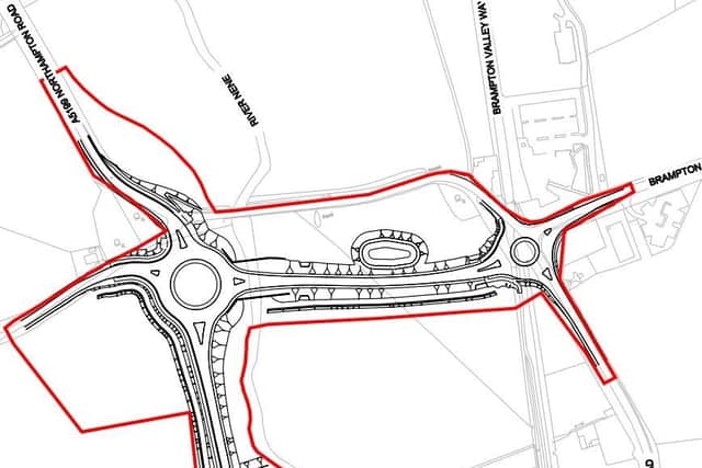 NCC has proposed to tweak the proposed Brampton Lane roundabout by adding extra lanes to handle traffic.