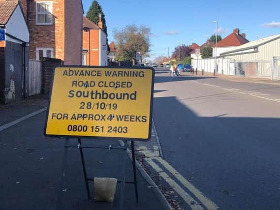 Gladstone Road will be closed southbound for around four week. (Photo: Cllr Gareth Eales)