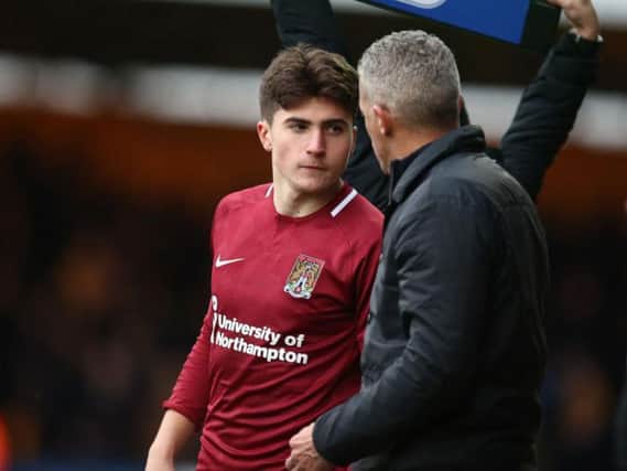 Keith Curle handed a then-17-year-old Scott Pollock his Cobblers debut in January. Picture: Pete Norton