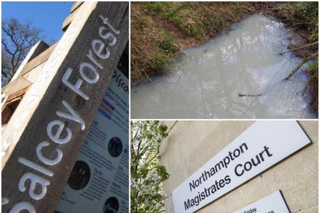 A farmer has been fined for allowing animal sewage to leak into a stream in Salcey Forest.