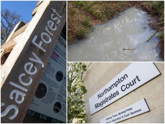 A farmer has been fined for allowing animal sewage to leak into a stream in Salcey Forest.