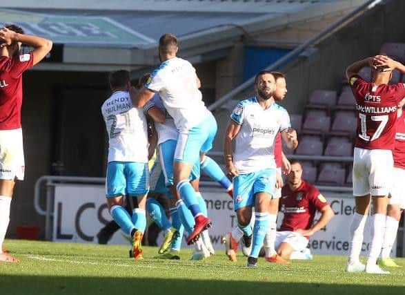 The Cobblers condeded a last-gasp equaliser against Crawley, having at one point led 2-0 (Picture: Pete Norton)