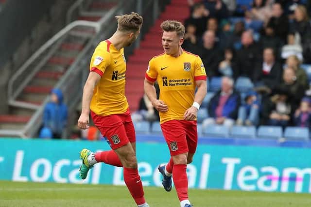 Sam Hoskins was on target as the Cobblers won 5-2 at Oldham in May (Picture: Pete Norton)