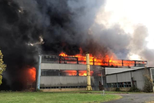 A huge fire has broken out in Milton Ernest