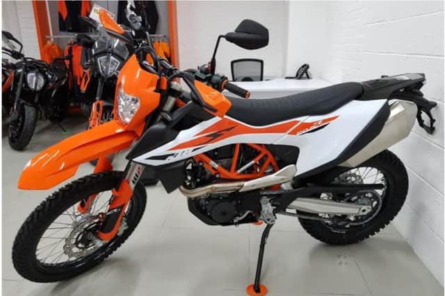 A KTM 690 Enduro R was stolen during the burglary. Photo: Northamptonshire Police