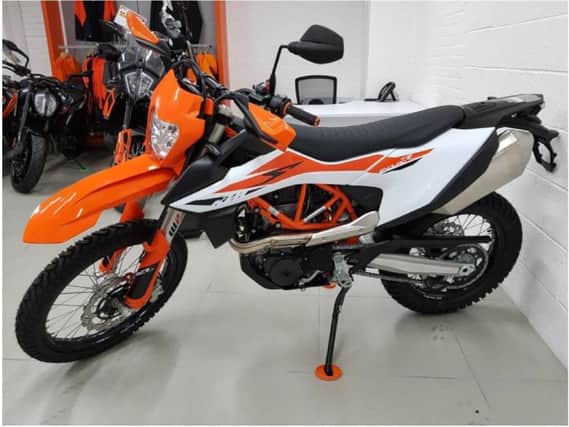 A KTM 690 Enduro R was stolen during the burglary. Photo: Northamptonshire Police