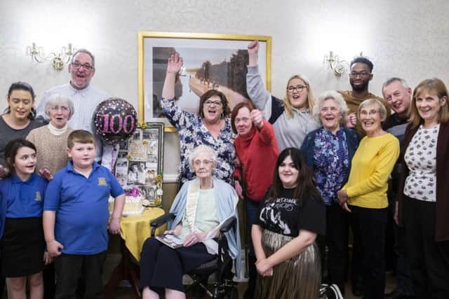She was joined by her family, friends and neighbours for a small party at Templemore.