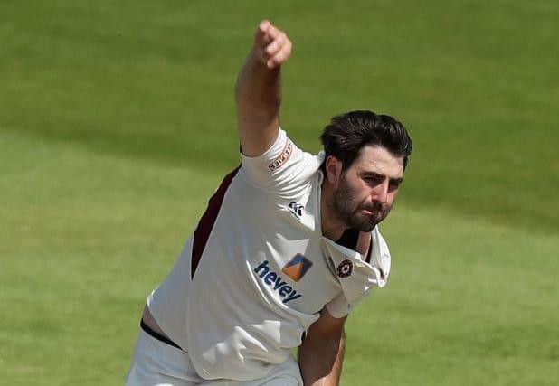 Northants bowler Brett Hutton