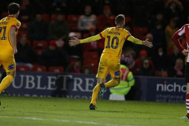 Cobblers were beaten by a stoppage-time winner at Lincoln in the first round of last season's FA Cup - despite Kevin van Veen equalising a few minutes earlier.