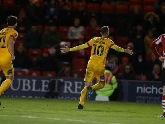Cobblers were beaten by a stoppage-time winner at Lincoln in the first round of last season's FA Cup - despite Kevin van Veen equalising a few minutes earlier.