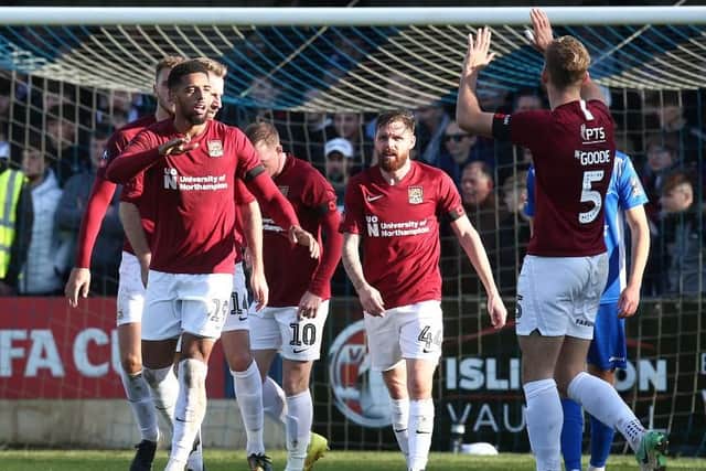 The Cobblers cruised to victory in the FA Cup on Sunday