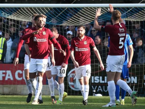 The Cobblers cruised to victory in the FA Cup on Sunday