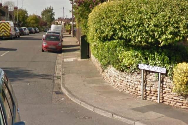 The incident took place in The Headlands, police today confirmed (Monday).