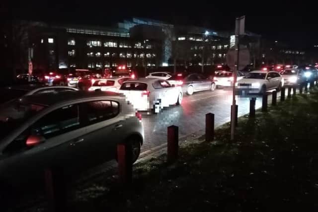 Gridlock pictures taken by Chronicle & Echo staff at rushhour on Pavillion Drive on November 6.