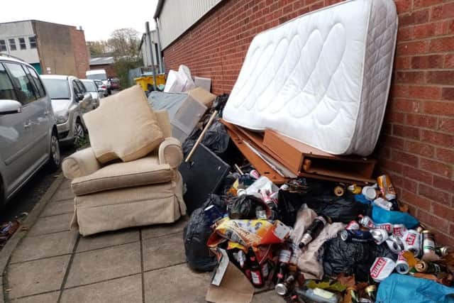 The dump is made up of mattresses, sofa chairs, desks, bin bags, TVs - and much more.