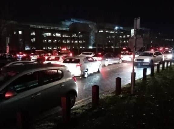 Gridlock pictures taken by Chronicle & Echo staff at rushhour on Pavillion Drive on November 6.