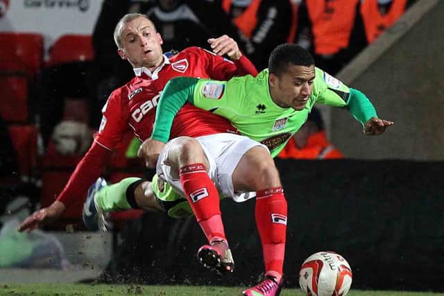 NO WAY THROUGH - Joe Widdowson is stopped in his tracks at Morecambe (Picture: Sharon Lucey)