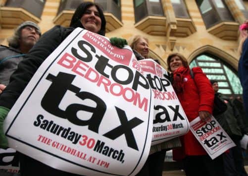 Bedroom Tax protest outside the Guildhall.
