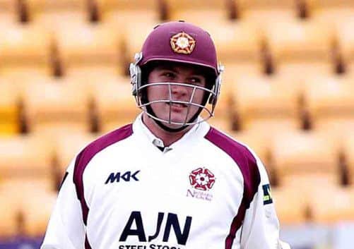 Rob Newton was one of two wickets to fall in the few overs that were possible in Cardiff