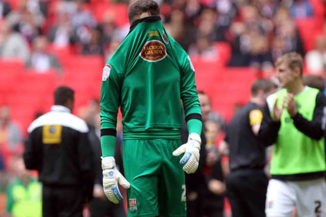 Northampton Town Football Club v Bradford City at Wembley Stadium, London.