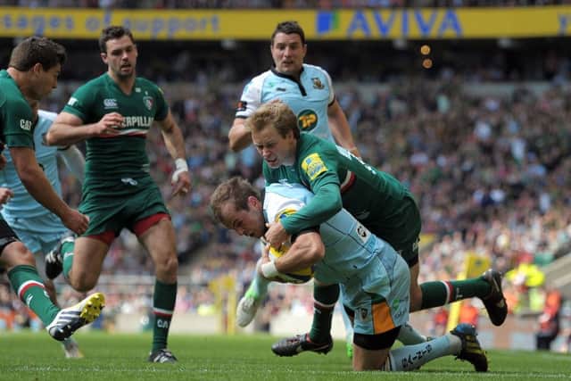 LONG TIME COMING - Stephen Myler, who scored a try in Saints' Premiership final defeat to Leicester, is hoping to shine for England in South America (picture by Linda Dawson)