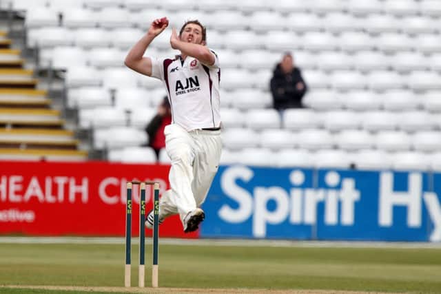 Steven Crook followed his innings of 85 with the early wicket of Daryl Mitchell