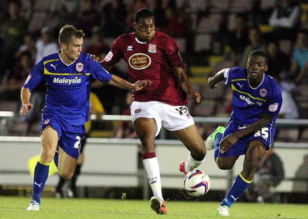 CUP KINGS - last season the Cobblers beat Cardiff City in the first round of the Capital One Cup