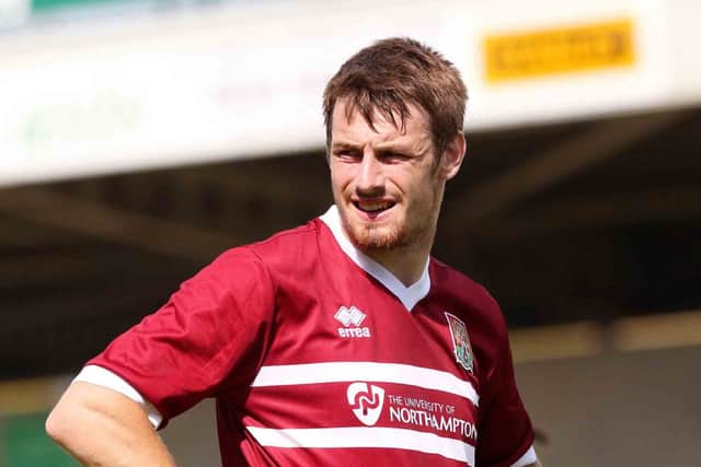 TIME TO SHINE - Corby Town striker Josh Moreman was given a chance to impress for Cobblers on Saturday (picture by Sharon Lucey)