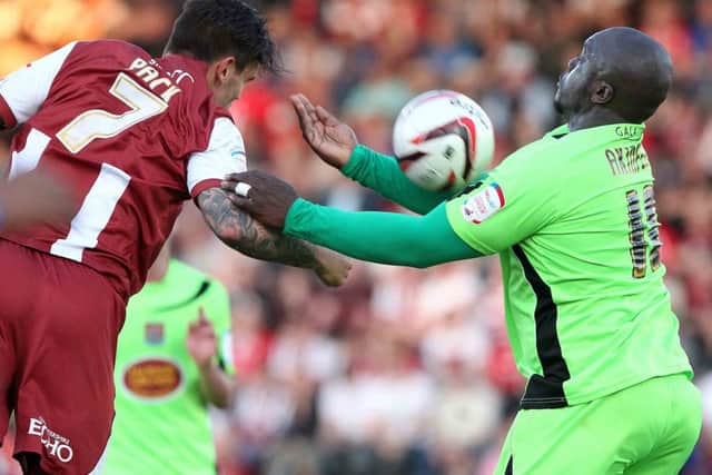 MOVING ON - Adebayo Akinfenwa left the Cobblers to sign for Gillingham in the summer