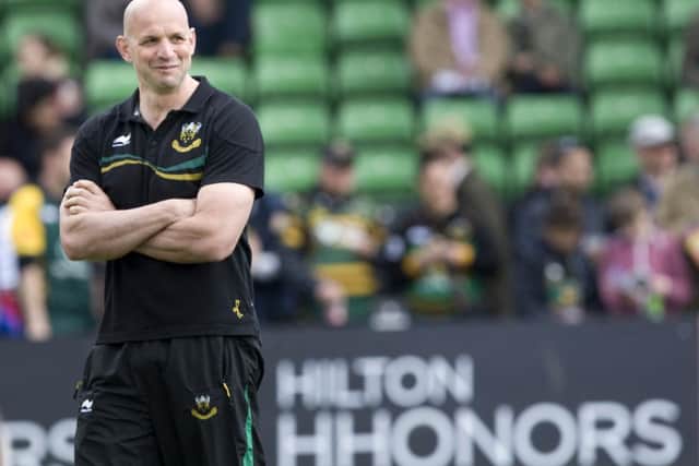 HAPPY MAN - Jim Mallinder has been impressed with new Saints attack coach Alex King (picture by Linda Dawson)