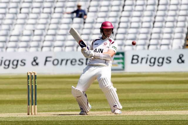 Steven Crook made a typically forceful 63 as the County made a massive 531 in their first innings