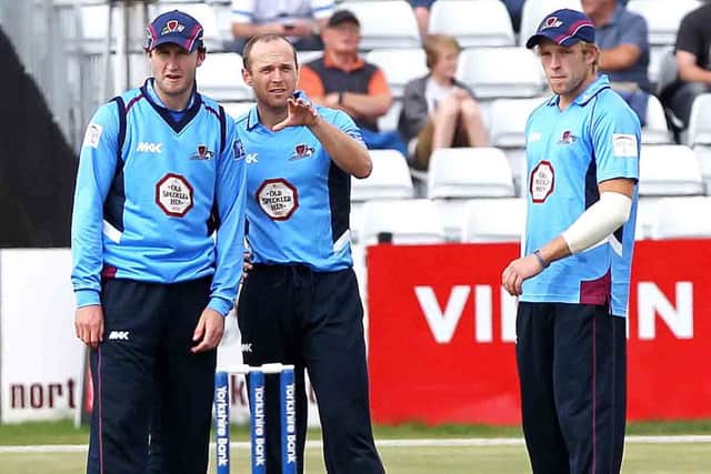 David Willey (right) scored a massive 167 against Warwickshire