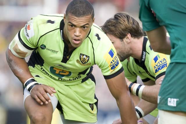 CATCHING THE EYE - Saints centre Luther Burrell (picture by Linda Dawson)