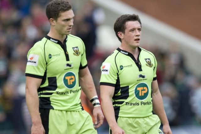 WINNING COMBINATION - George North and Jamie Elliott (picture by Linda Dawson)