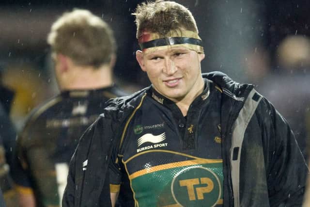 ALL SMILES - Dylan Hartley was a happy man after helping Saints beat Harlequins (Picture: Linda Dawson)